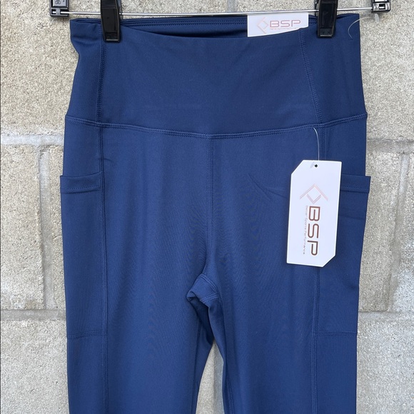 BSP Women's Spandex Flare Pants with Pockets Gym Workout Leggings NWT $68 - Picture 8 of 11